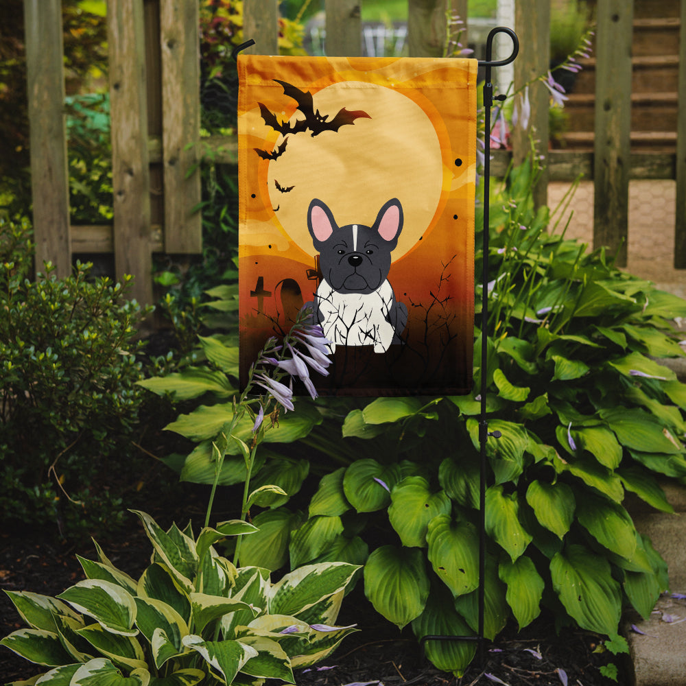 Halloween French Bulldog Black White Flag Garden Size BB4278GF  the-store.com.