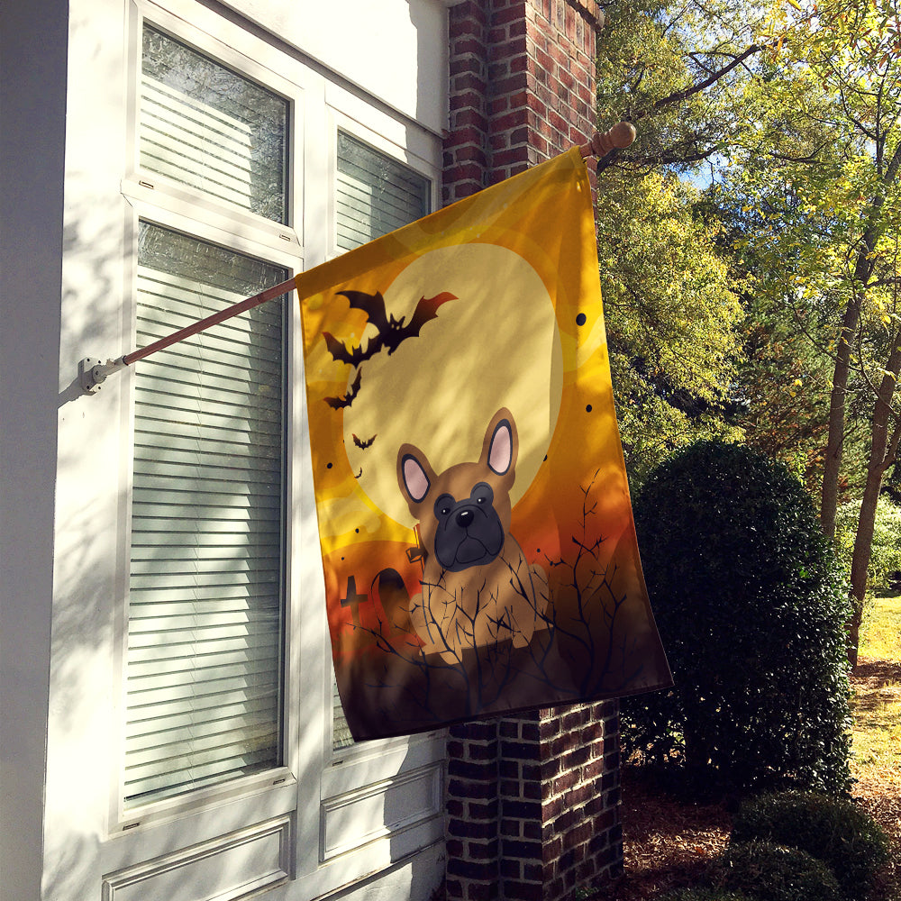 Halloween French Bulldog Brown Flag Canvas House Size BB4279CHF  the-store.com.