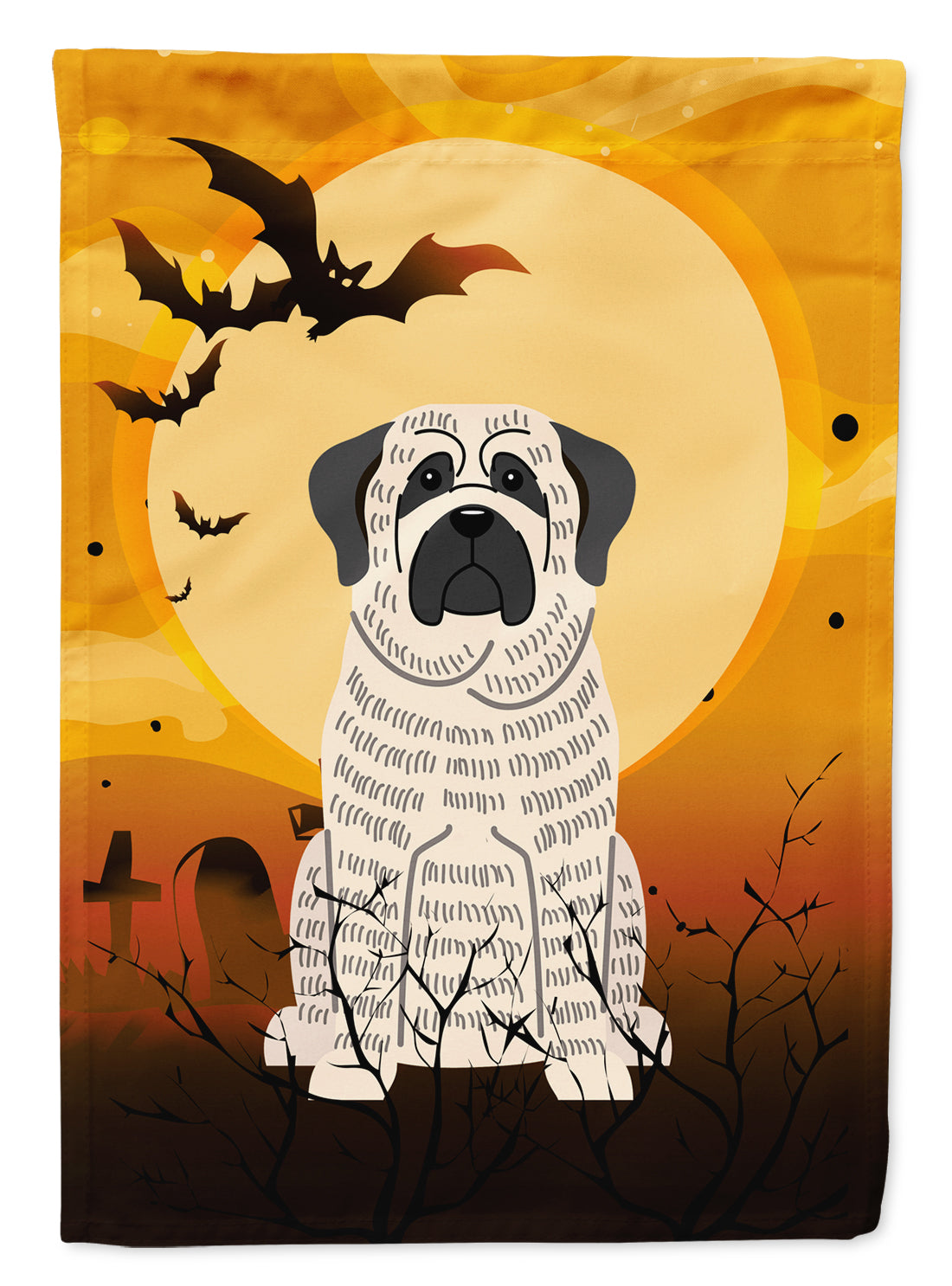 Halloween Mastiff Brindle White Flag Garden Size BB4282GF  the-store.com.