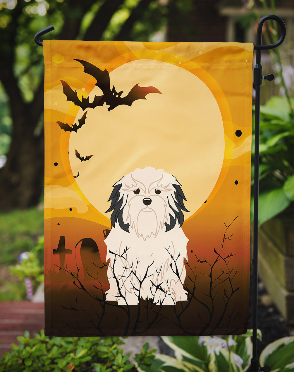 Halloween Lowchen Flag Garden Size BB4285GF  the-store.com.