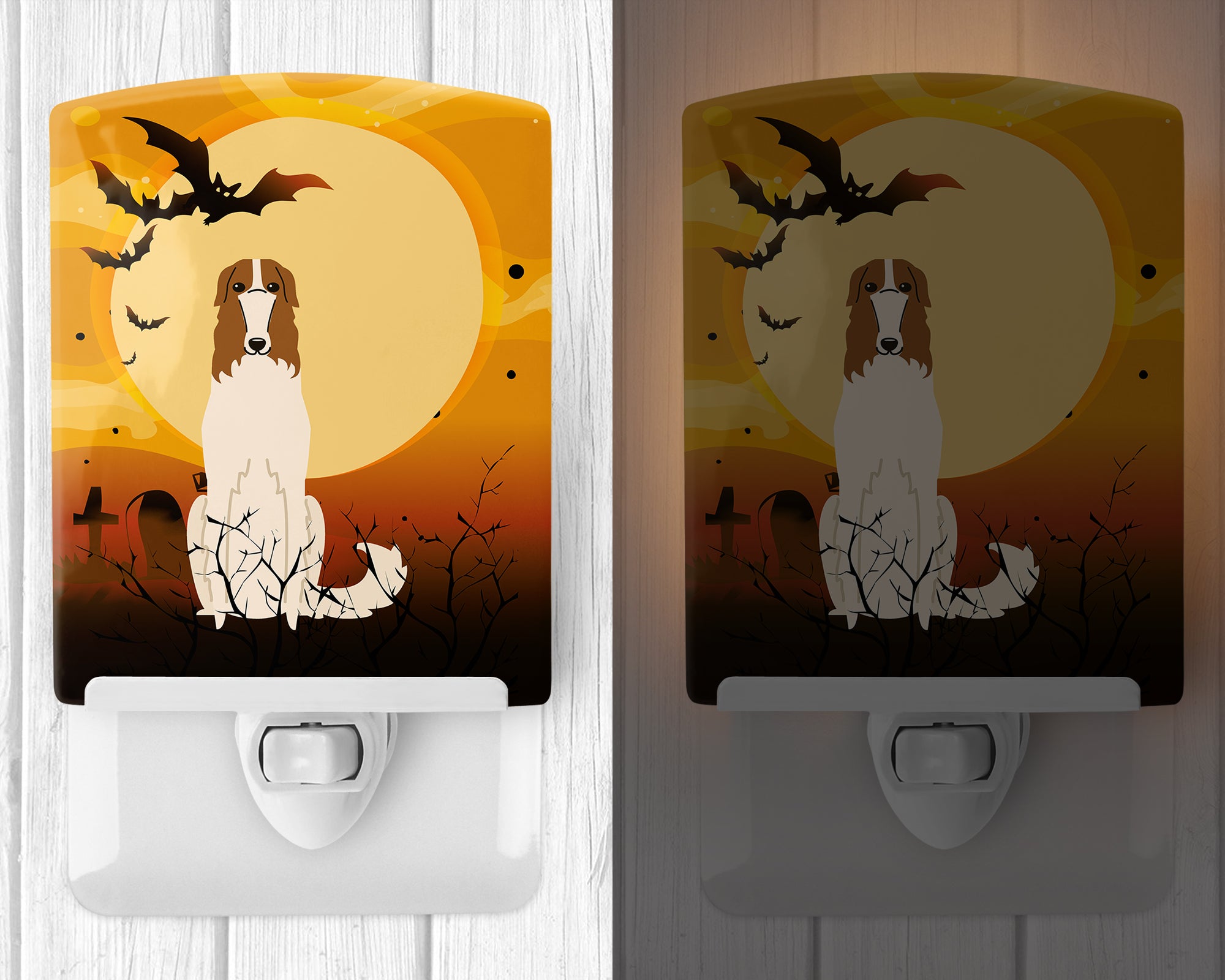 Halloween Borzoi Ceramic Night Light BB4289CNL - the-store.com