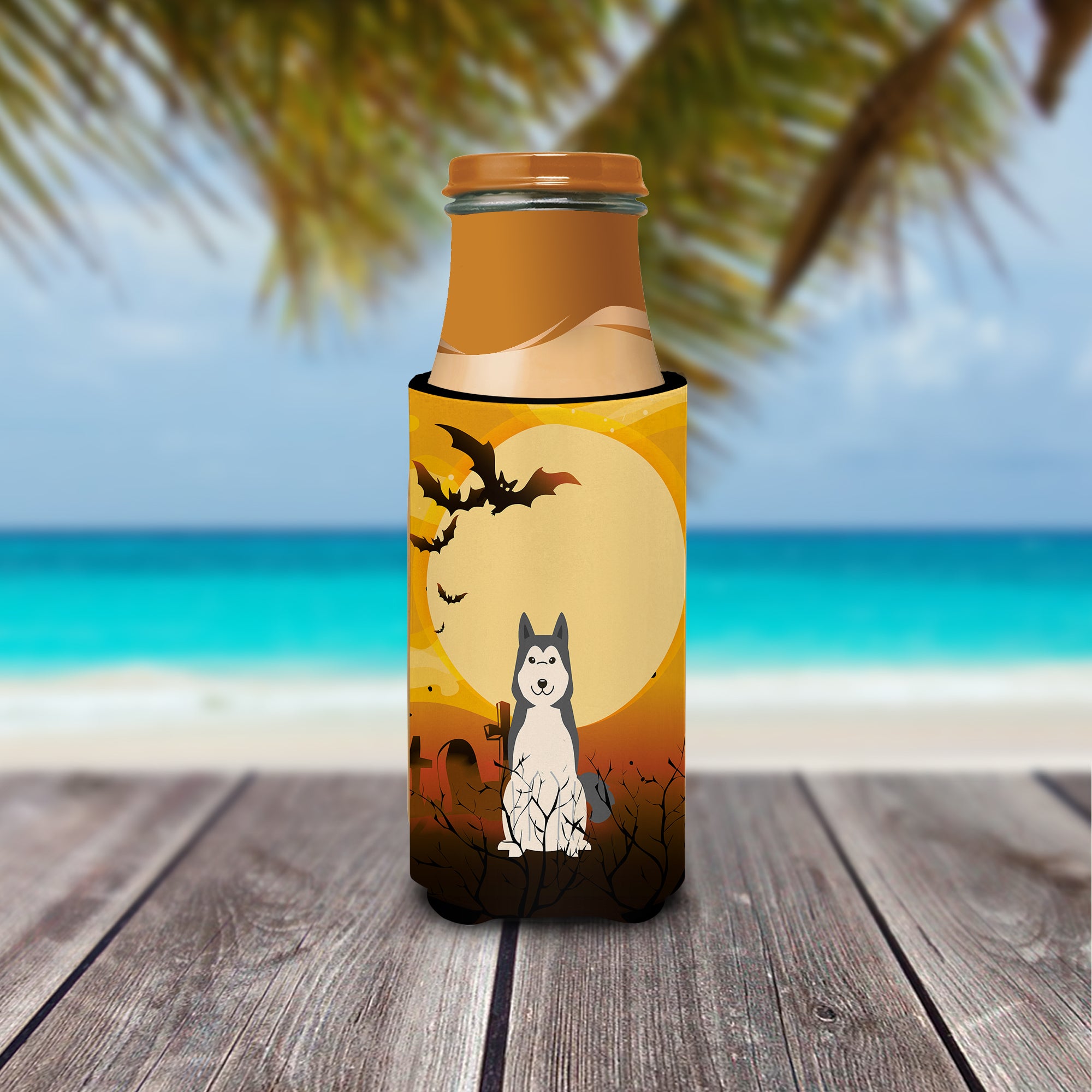 Halloween West Siberian Laika Spitz  Ultra Hugger for slim cans BB4291MUK  the-store.com.