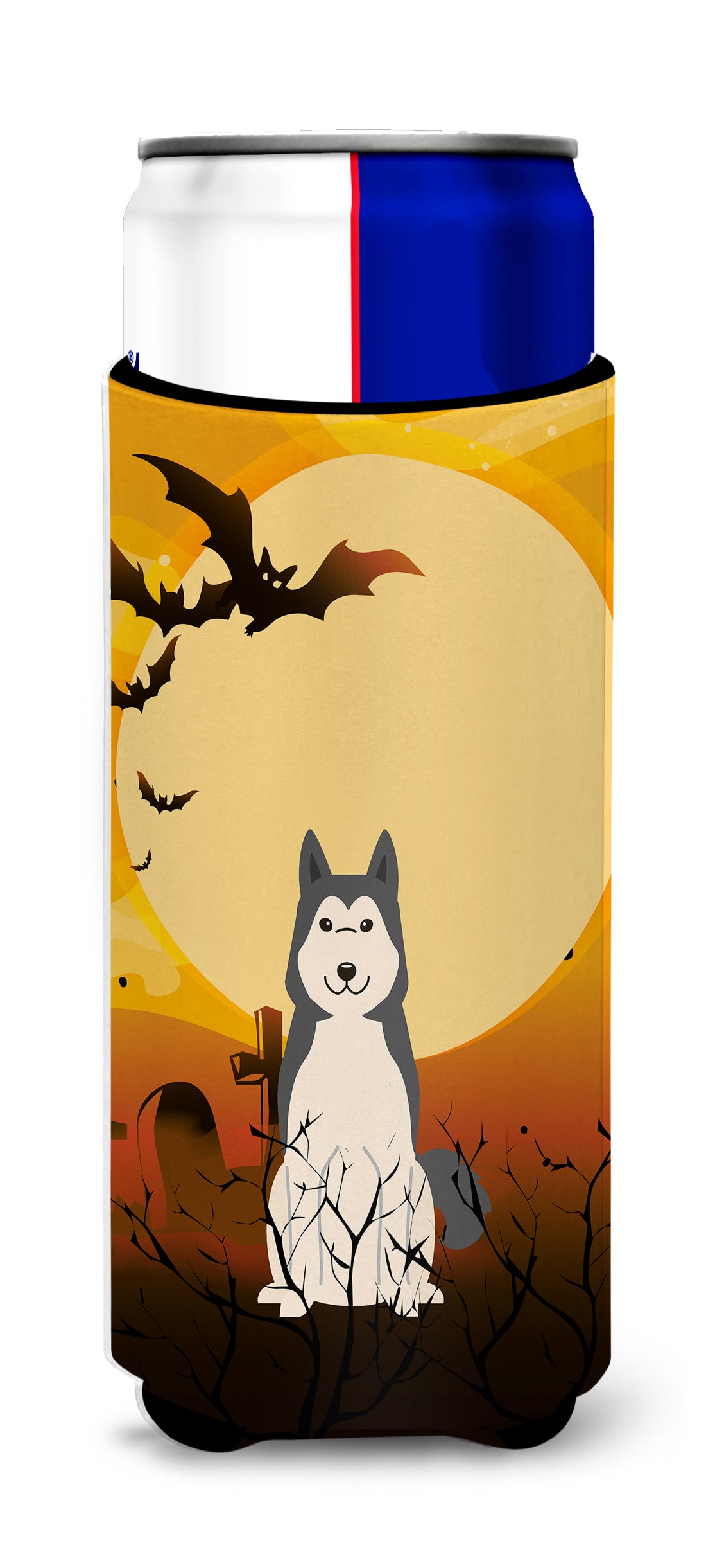 Halloween West Siberian Laika Spitz  Ultra Hugger for slim cans BB4291MUK  the-store.com.