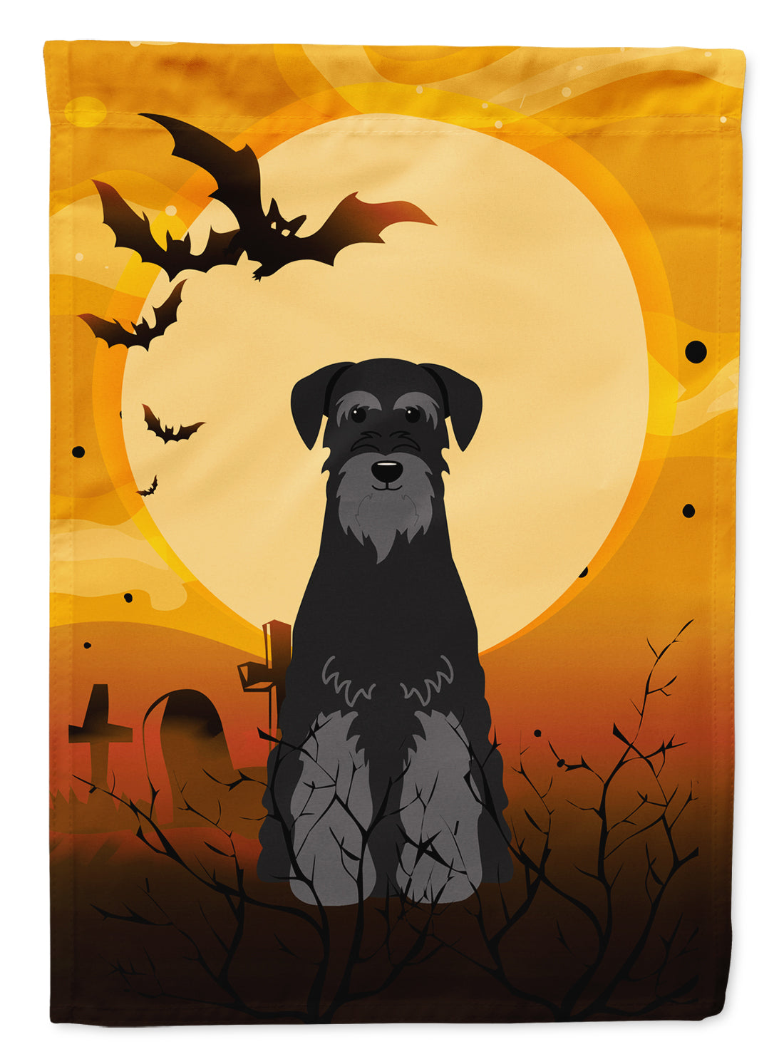 Halloween Standard Schnauzer Black Flag Garden Size BB4298GF  the-store.com.