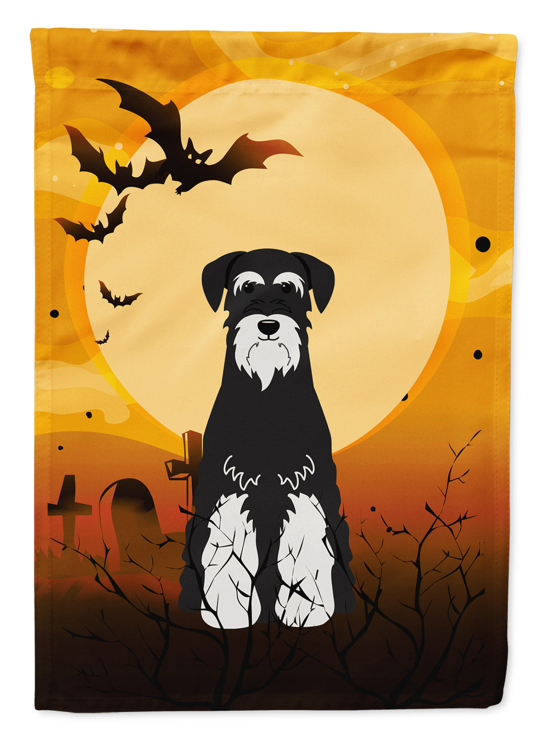 Halloween Standard Schnauzer Salt and Pepper Flag Garden Size BB4299GF  the-store.com.