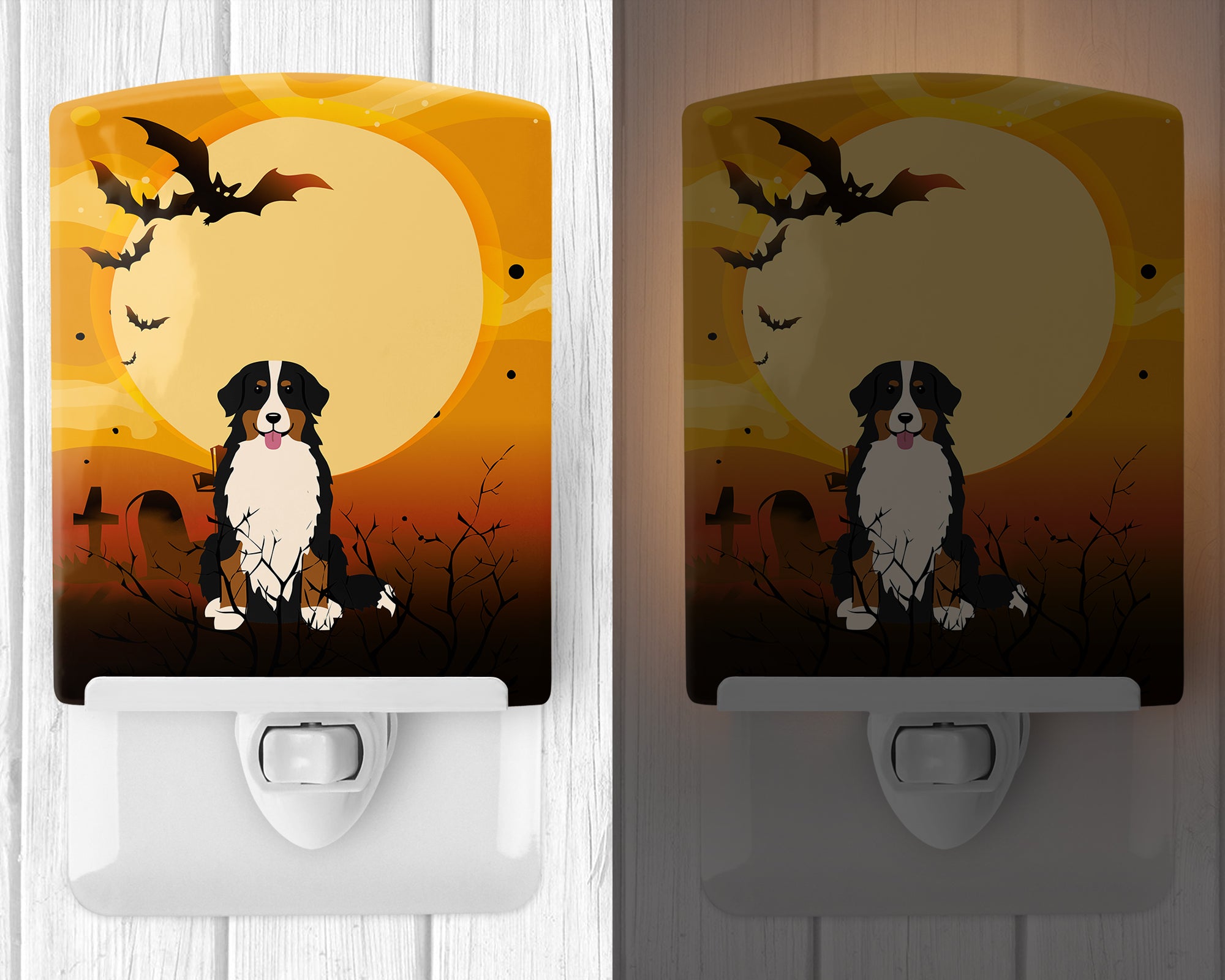 Halloween Bernese Mountain Dog Ceramic Night Light BB4302CNL - the-store.com