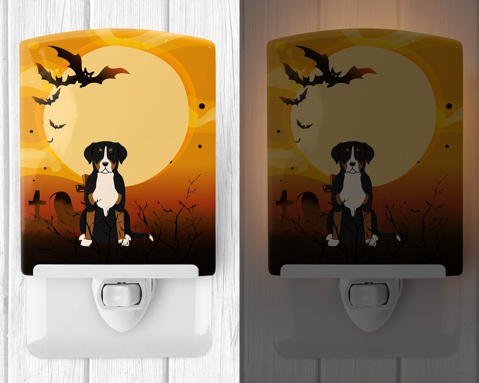 Halloween Greater Swiss Mountain Dog Ceramic Night Light BB4303CNL - the-store.com