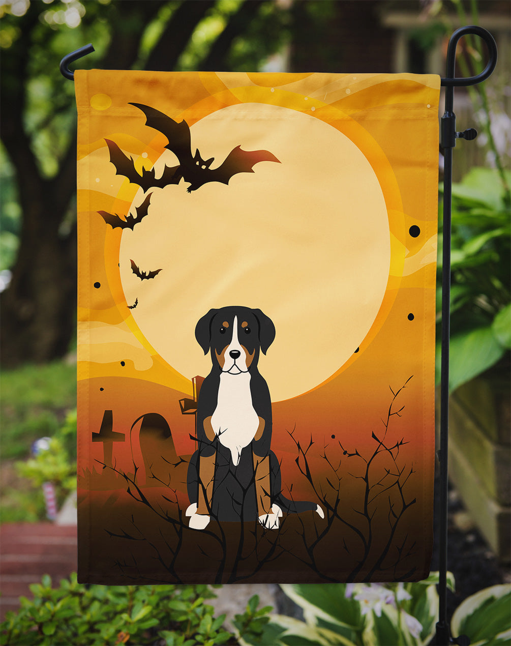 Halloween Greater Swiss Mountain Dog Flag Garden Size BB4303GF  the-store.com.