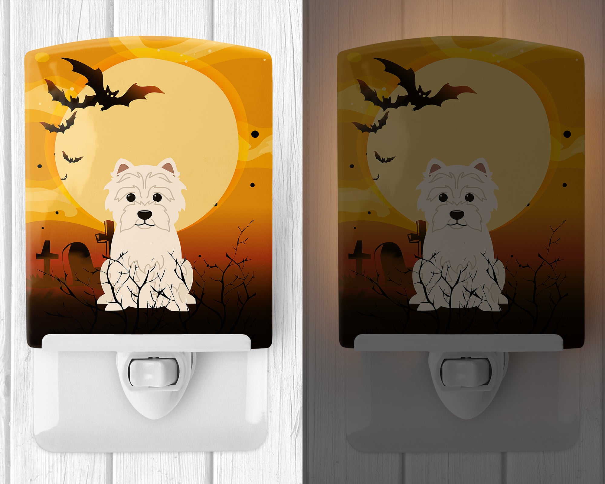 Halloween Westie Ceramic Night Light BB4308CNL - the-store.com