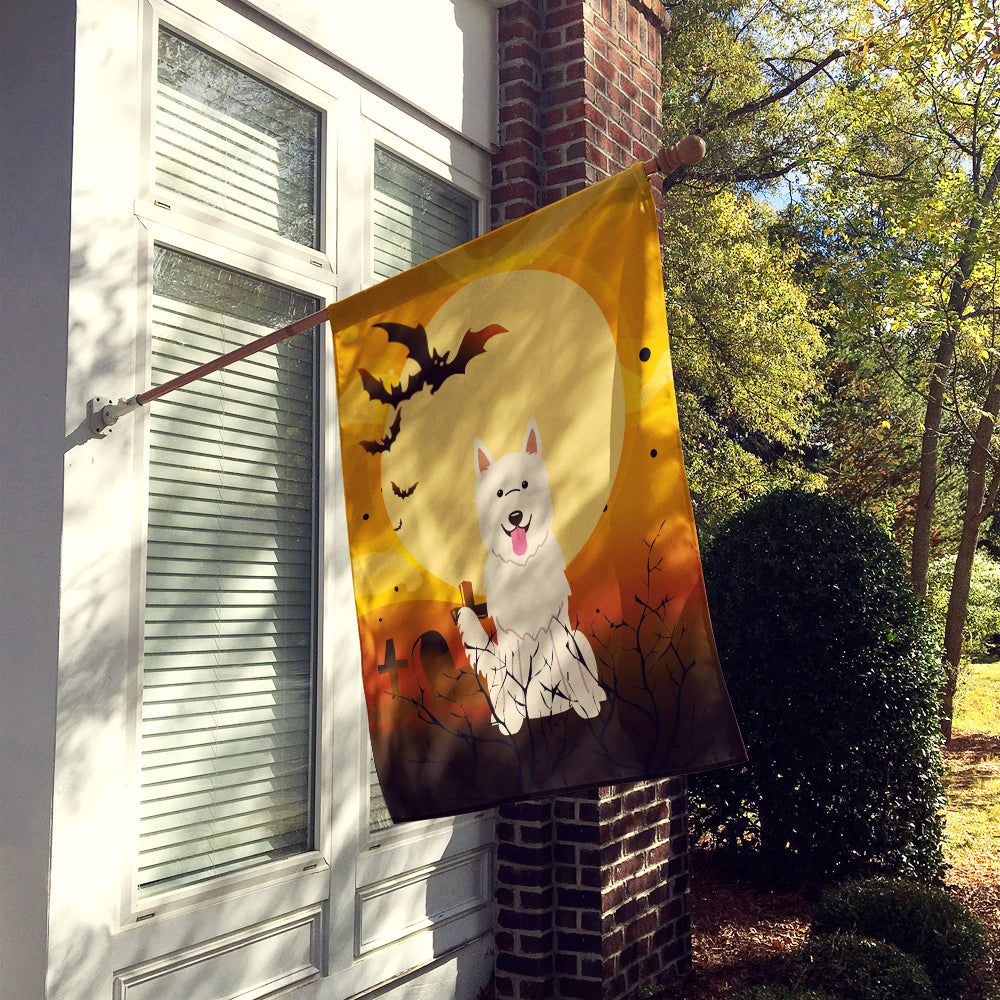 Halloween White German Shepherd Flag Canvas House Size BB4311CHF  the-store.com.