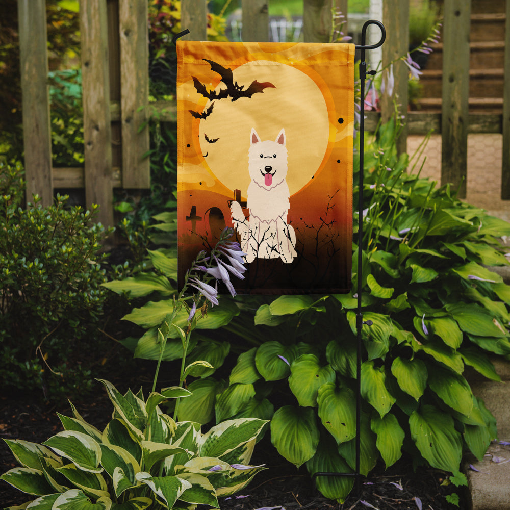 Halloween White German Shepherd Flag Garden Size BB4311GF  the-store.com.