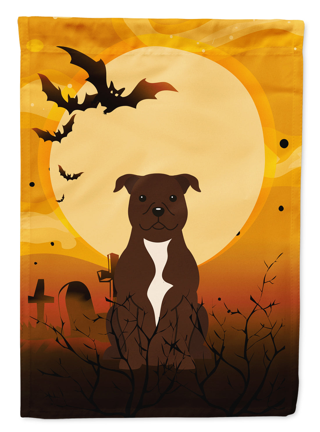 Halloween Staffordshire Bull Terrier Chocolate Flag Garden Size BB4314GF  the-store.com.