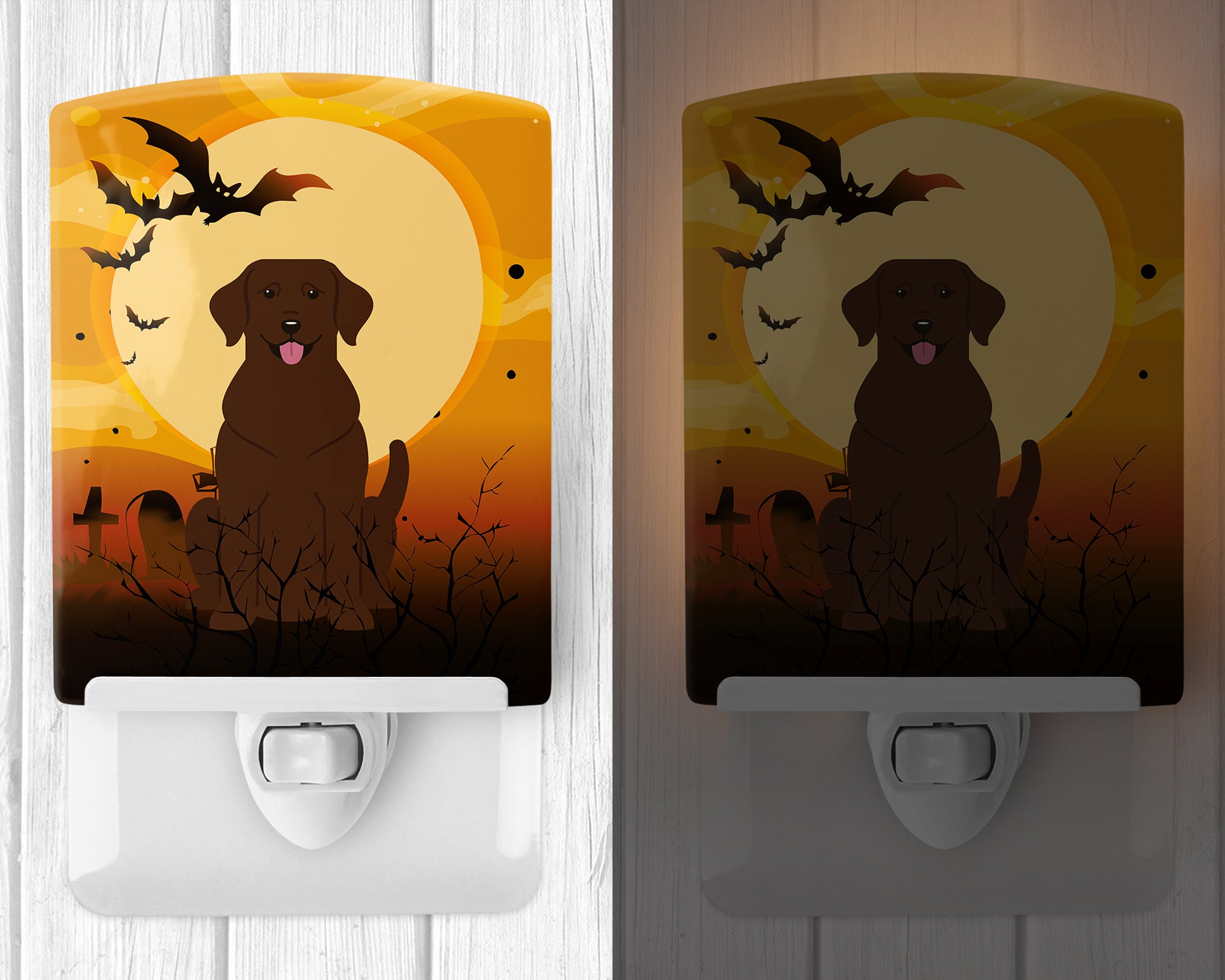 Halloween Chocolate Labrador Ceramic Night Light BB4322CNL - the-store.com