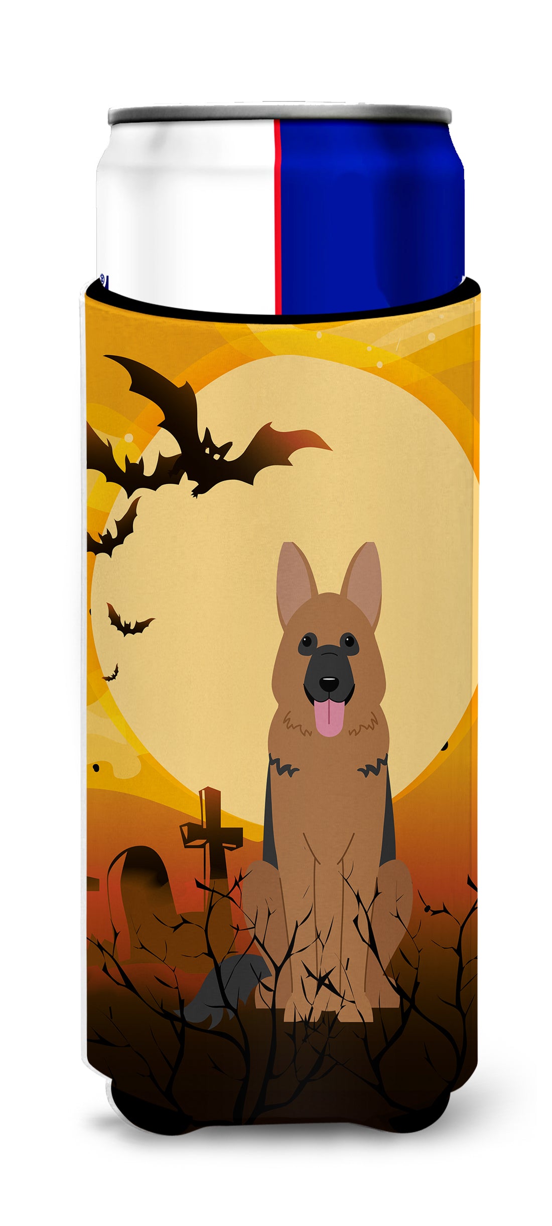 Halloween German Shepherd  Ultra Hugger for slim cans BB4333MUK  the-store.com.