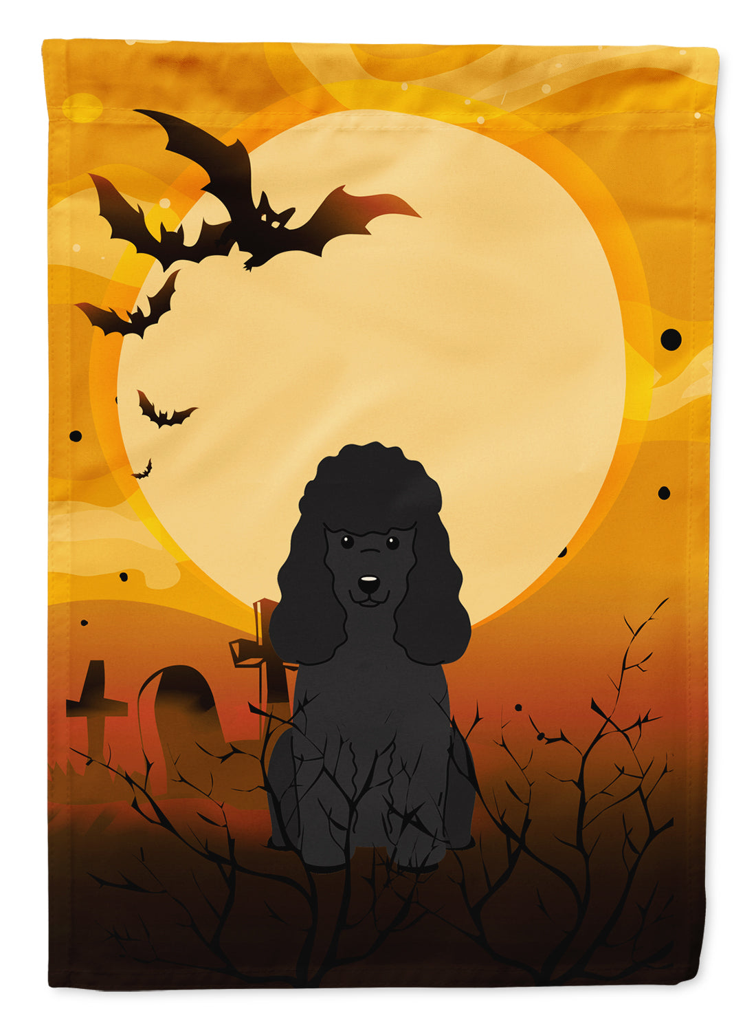 Halloween Poodle Black Flag Garden Size BB4337GF  the-store.com.