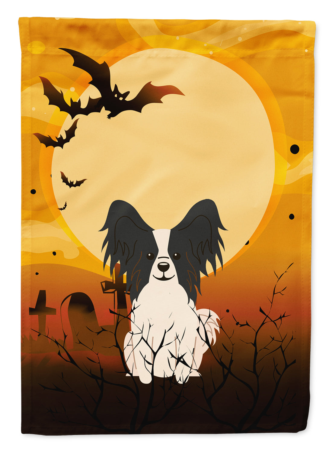 Halloween Papillon Black White Flag Garden Size BB4342GF  the-store.com.