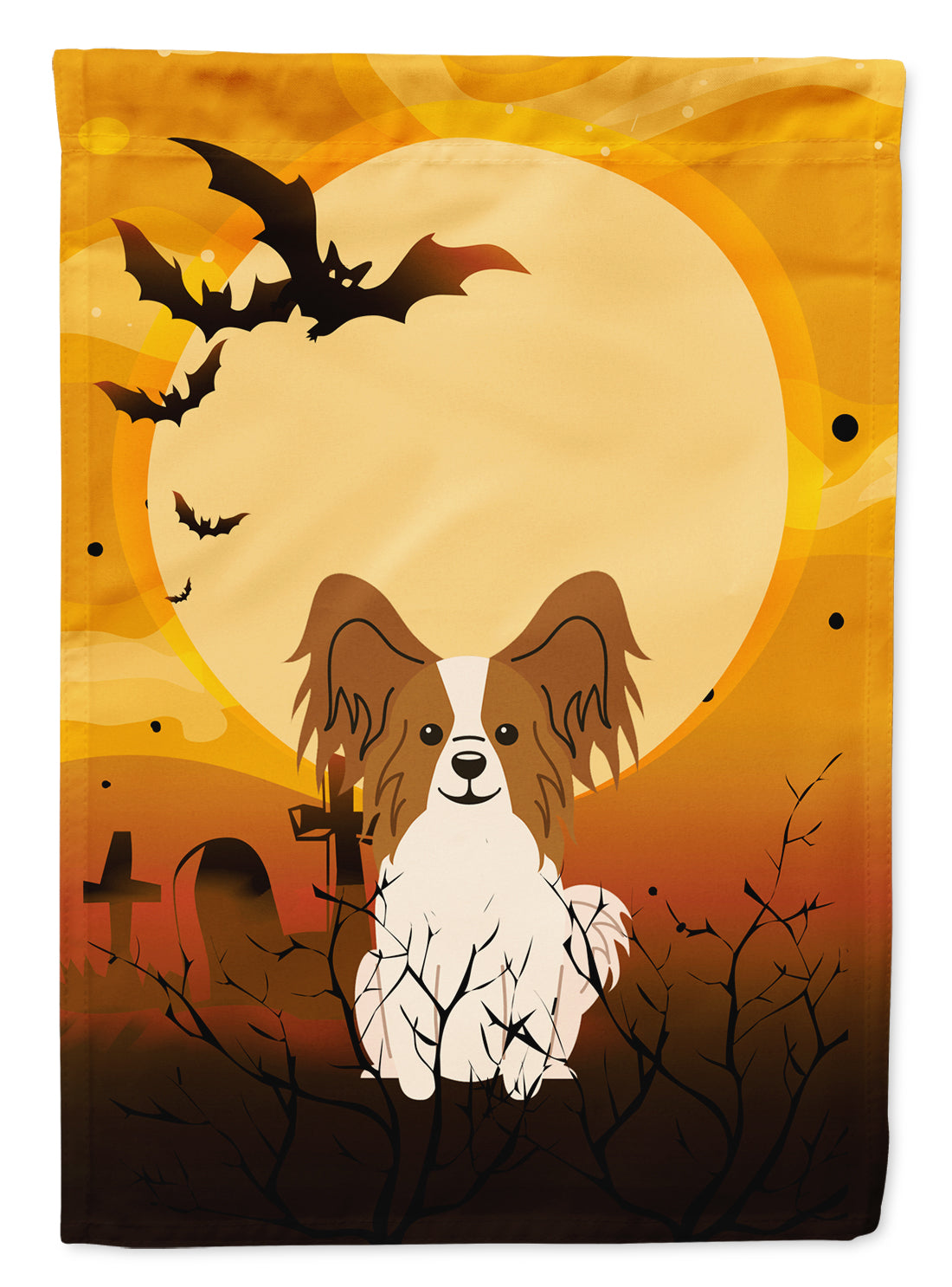 Halloween Papillon Red White Flag Garden Size BB4344GF  the-store.com.