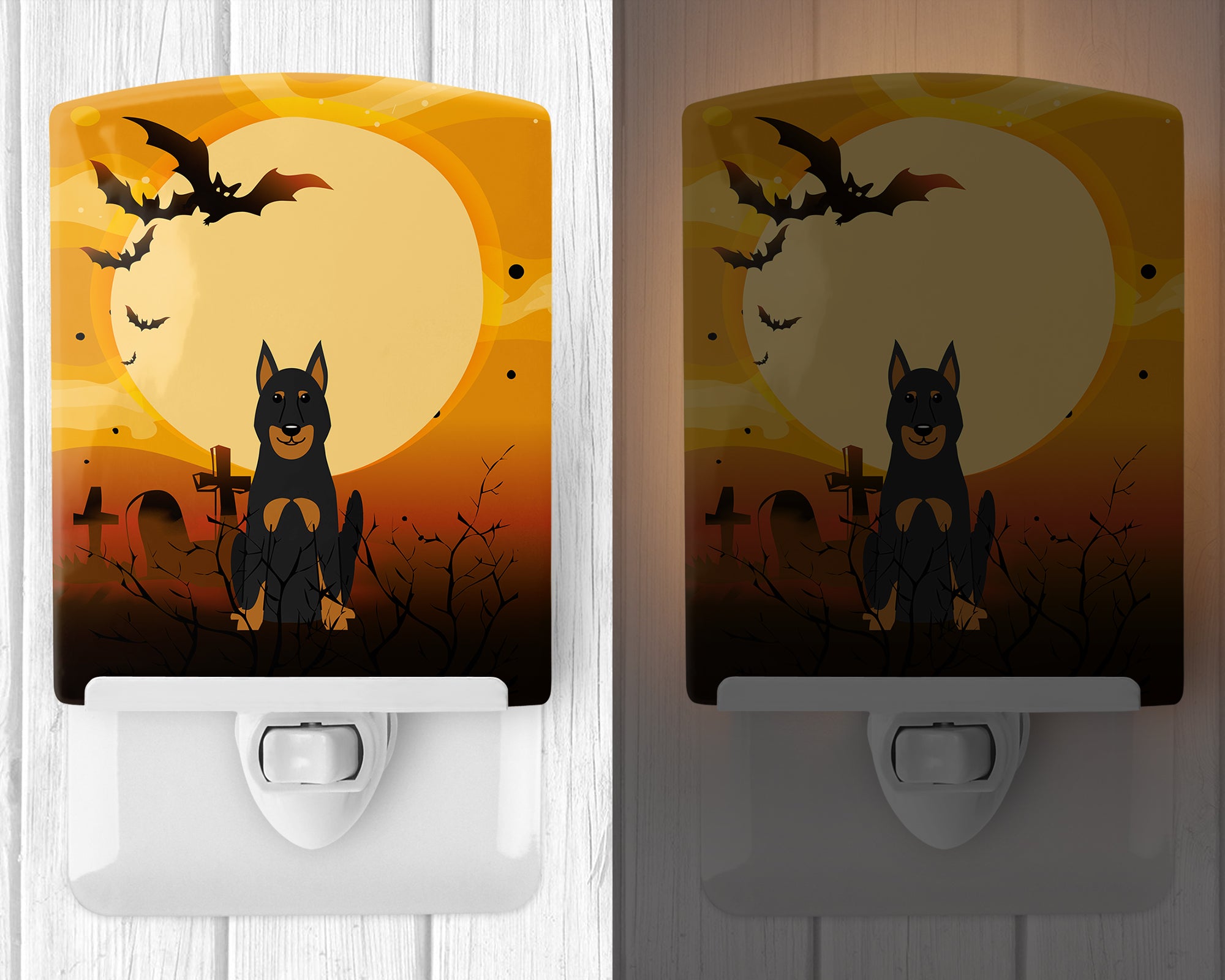 Halloween Beauce Shepherd Dog Ceramic Night Light BB4346CNL - the-store.com