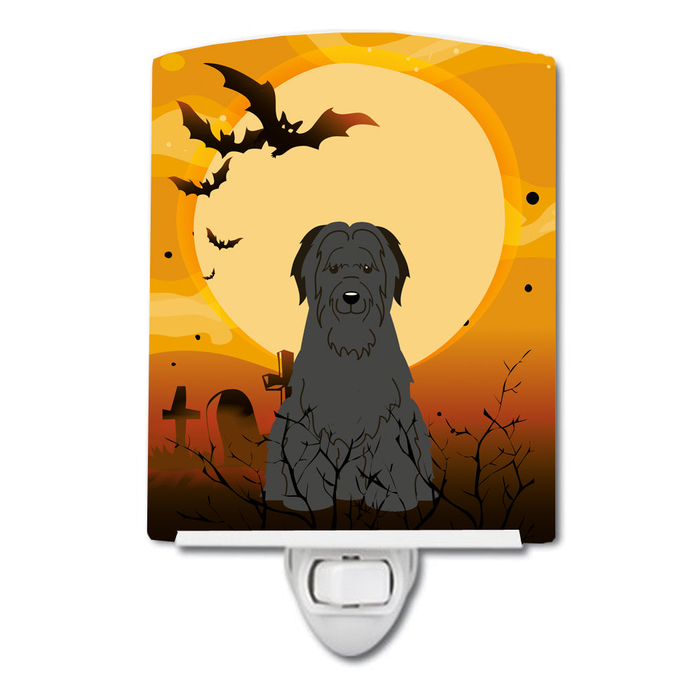 Halloween Briard Black Ceramic Night Light BB4347CNL - the-store.com