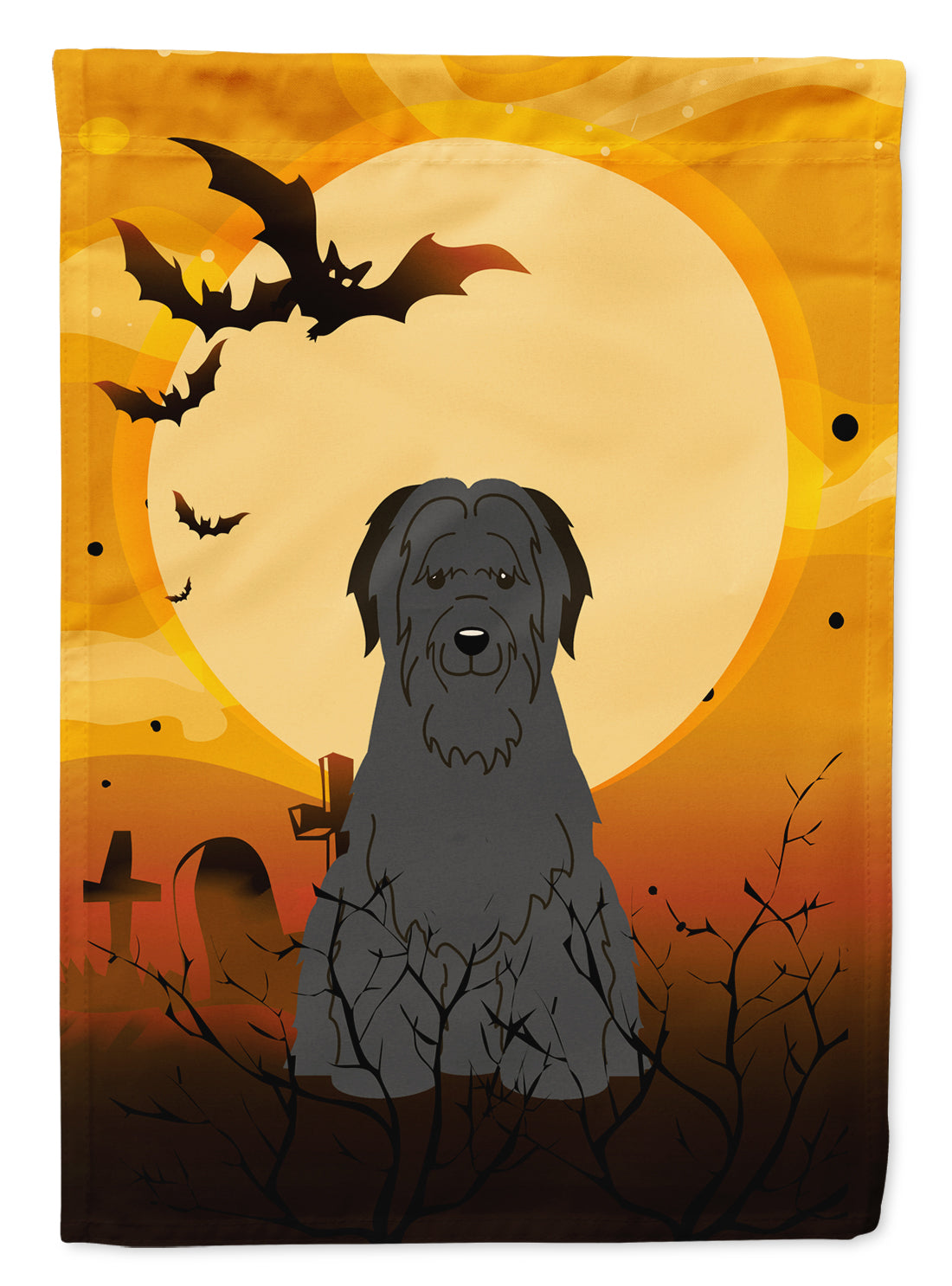 Halloween Briard Black Flag Garden Size BB4347GF  the-store.com.