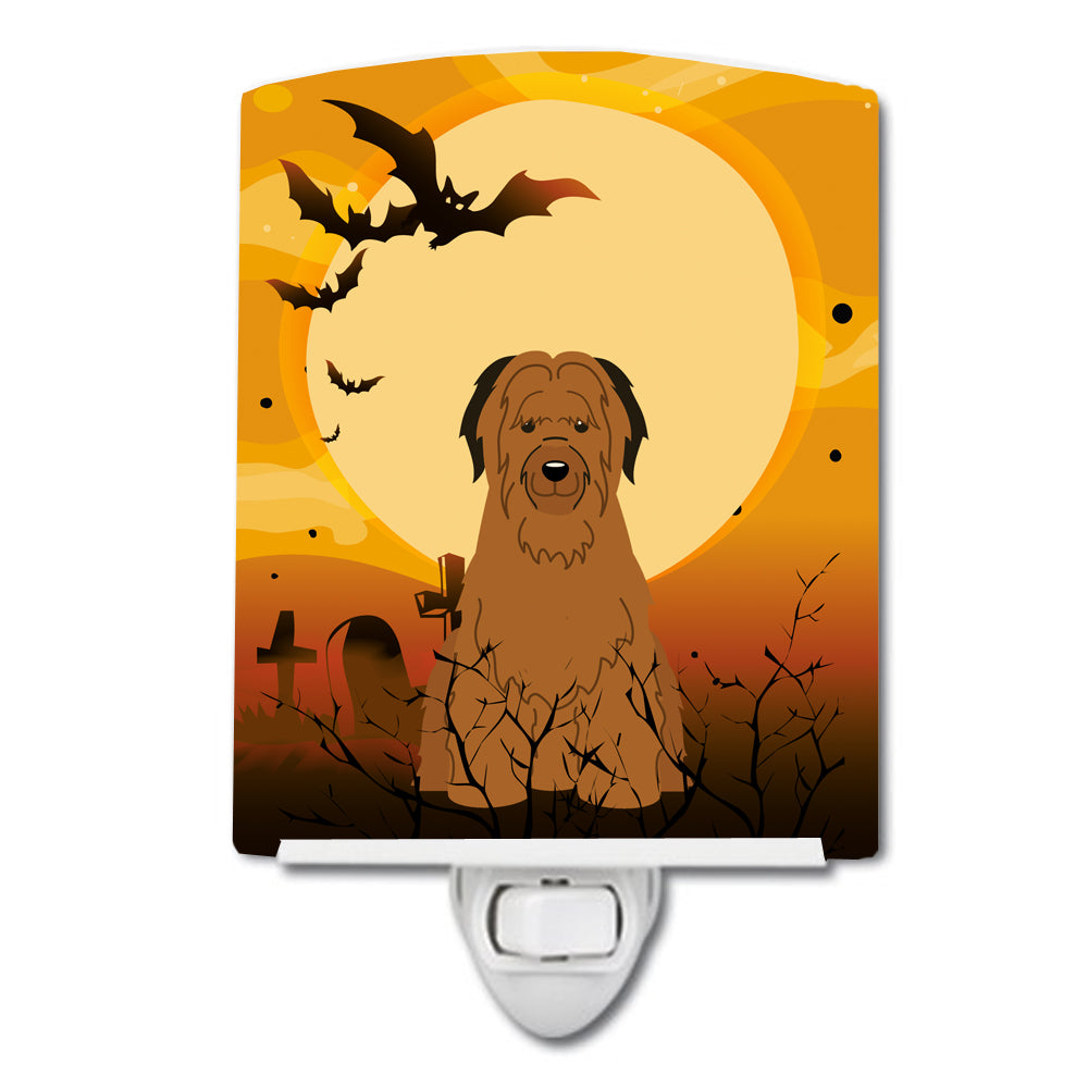 Halloween Briard Brown Ceramic Night Light BB4348CNL - the-store.com