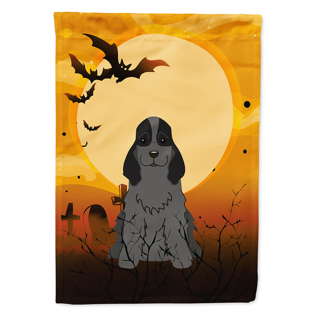 Halloween Cocker Spaniel Black Flag Canvas House Size BB4358CHF  the-store.com.