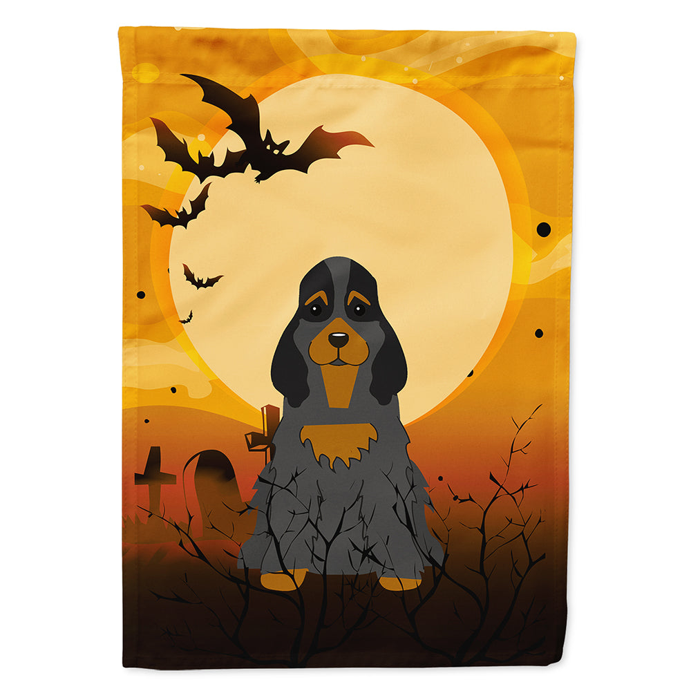 Halloween Cocker Spaniel Black Tan Flag Canvas House Size BB4359CHF  the-store.com.