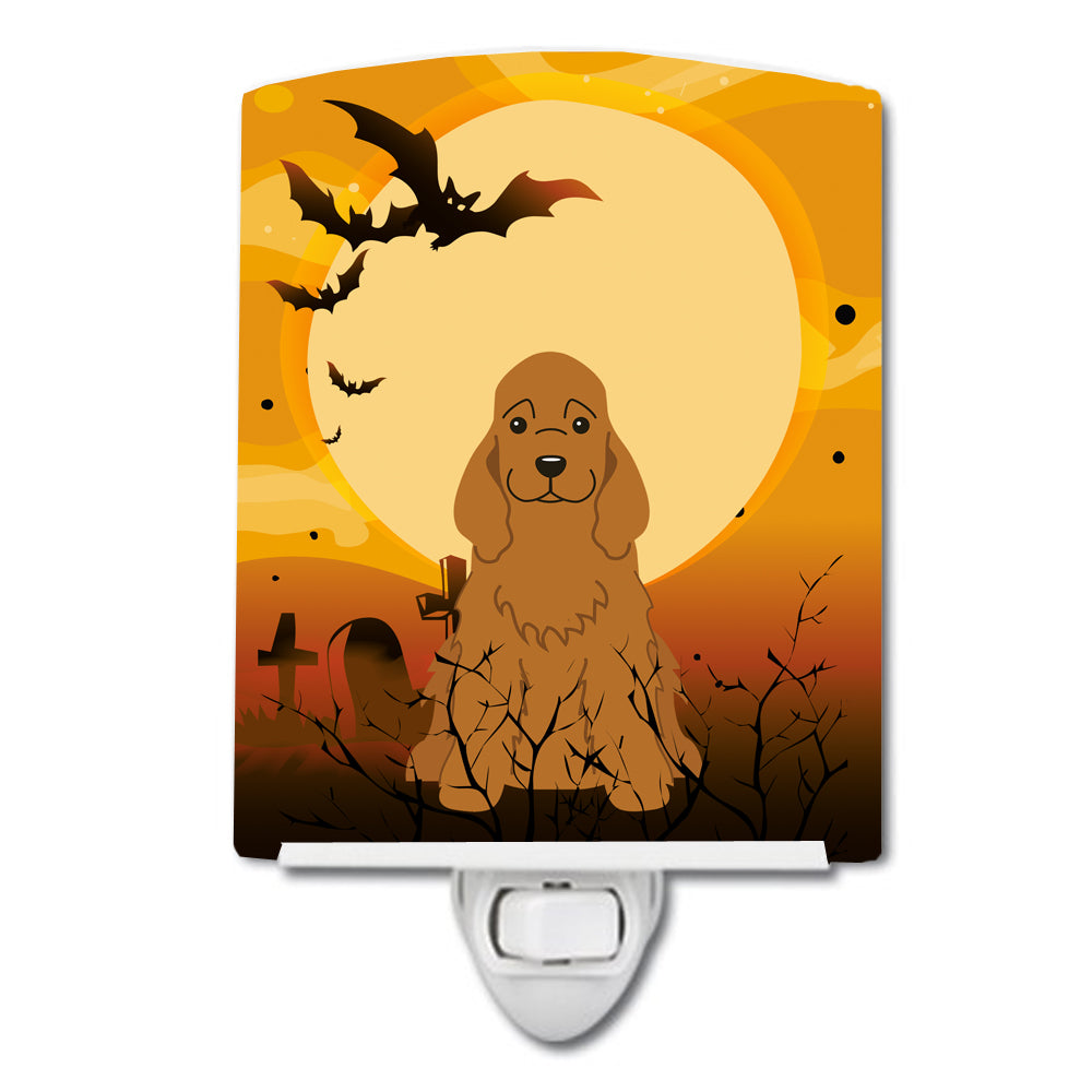 Halloween Cocker Spaniel Red Ceramic Night Light BB4361CNL - the-store.com