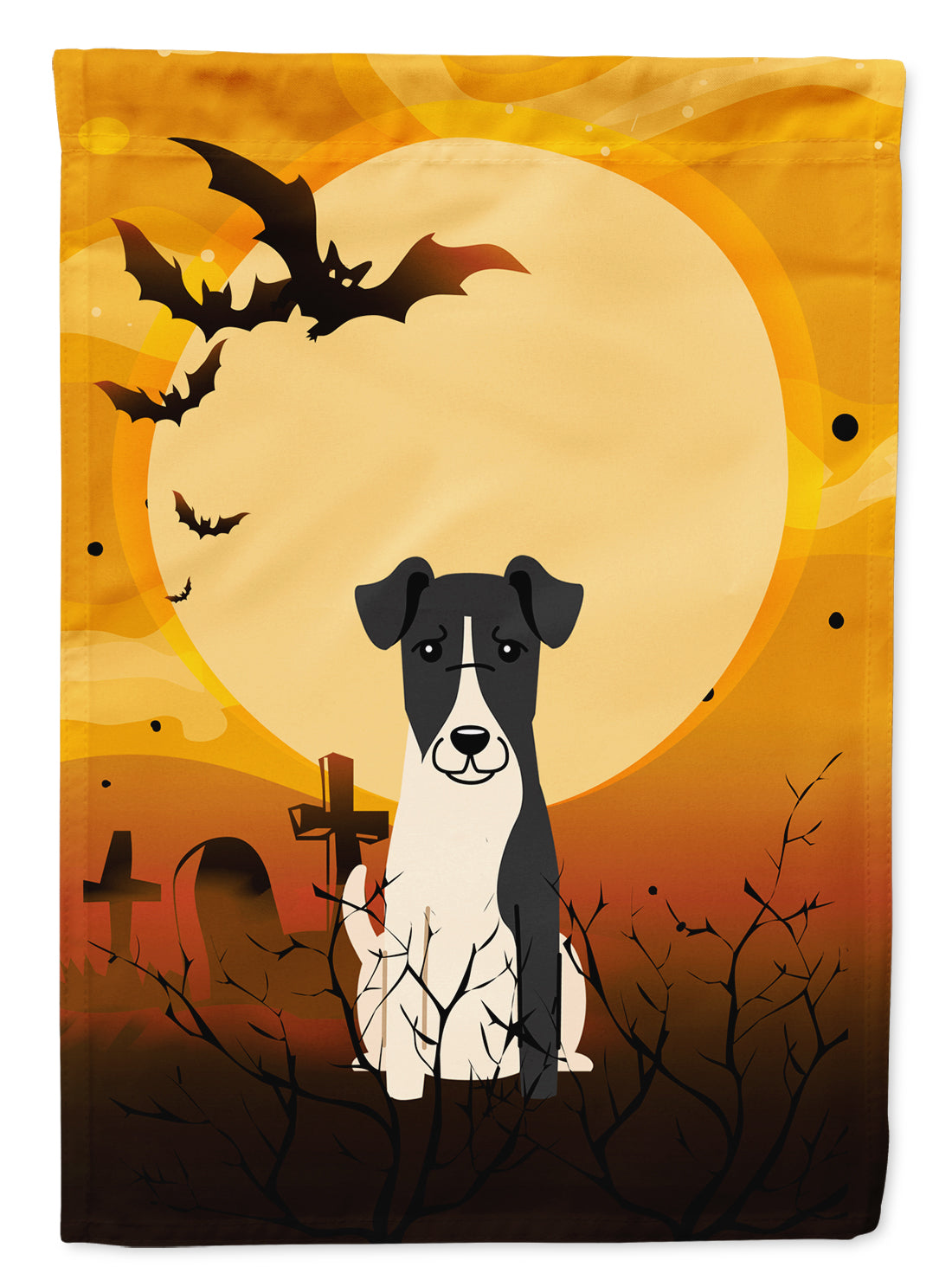 Halloween Smooth Fox Terrier Flag Garden Size BB4364GF  the-store.com.