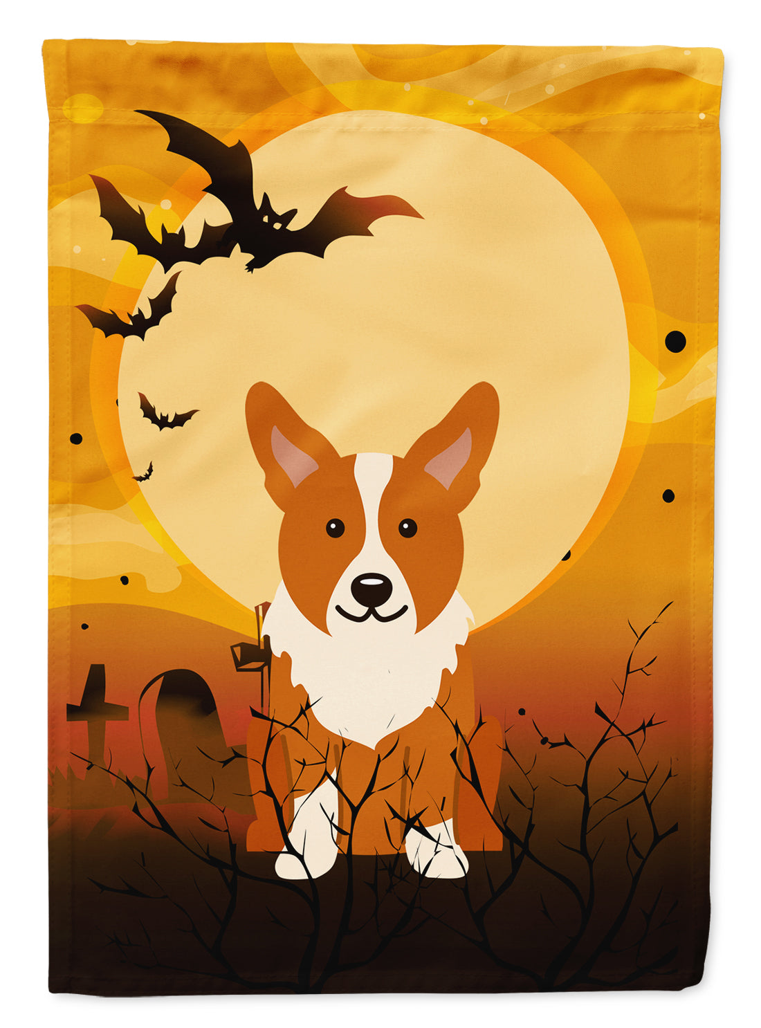 Halloween Corgi Flag Canvas House Size BB4366CHF  the-store.com.