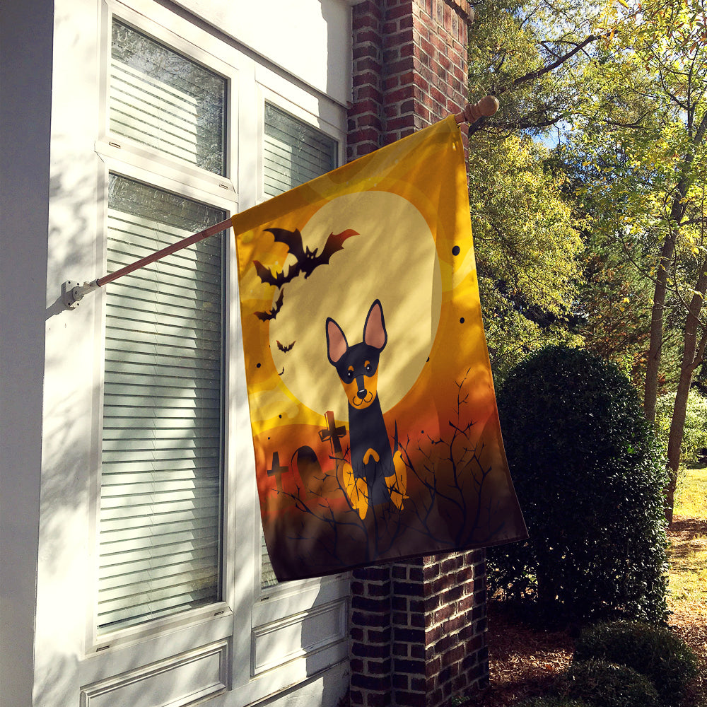 Halloween English Toy Terrier Flag Canvas House Size BB4375CHF  the-store.com.