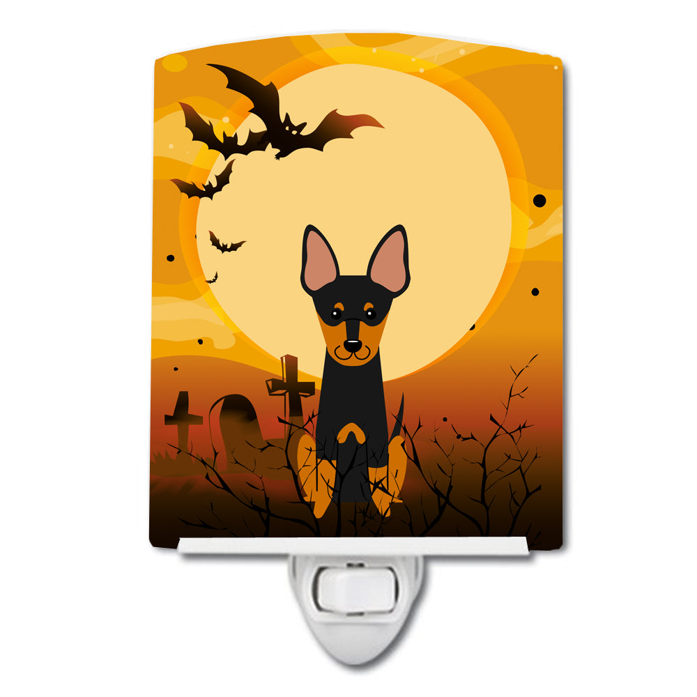 Halloween English Toy Terrier Ceramic Night Light BB4375CNL - the-store.com