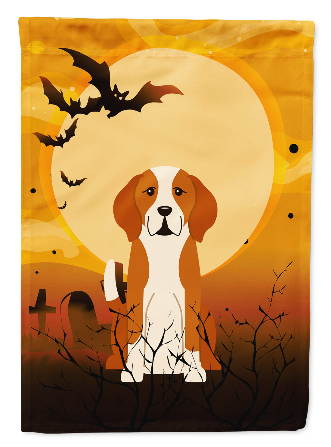 Halloween English Foxhound Flag Garden Size BB4376GF  the-store.com.