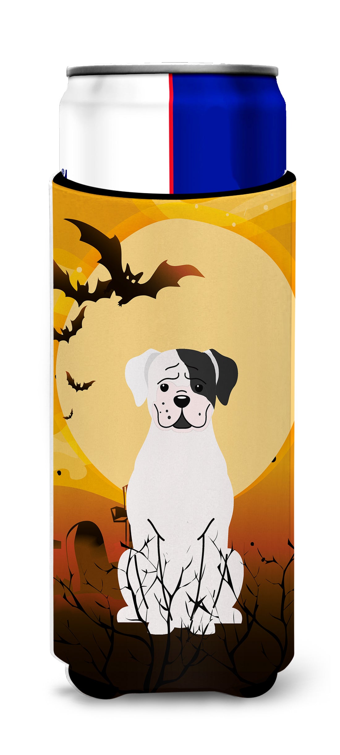 Halloween White Boxer Cooper  Ultra Hugger for slim cans BB4380MUK  the-store.com.