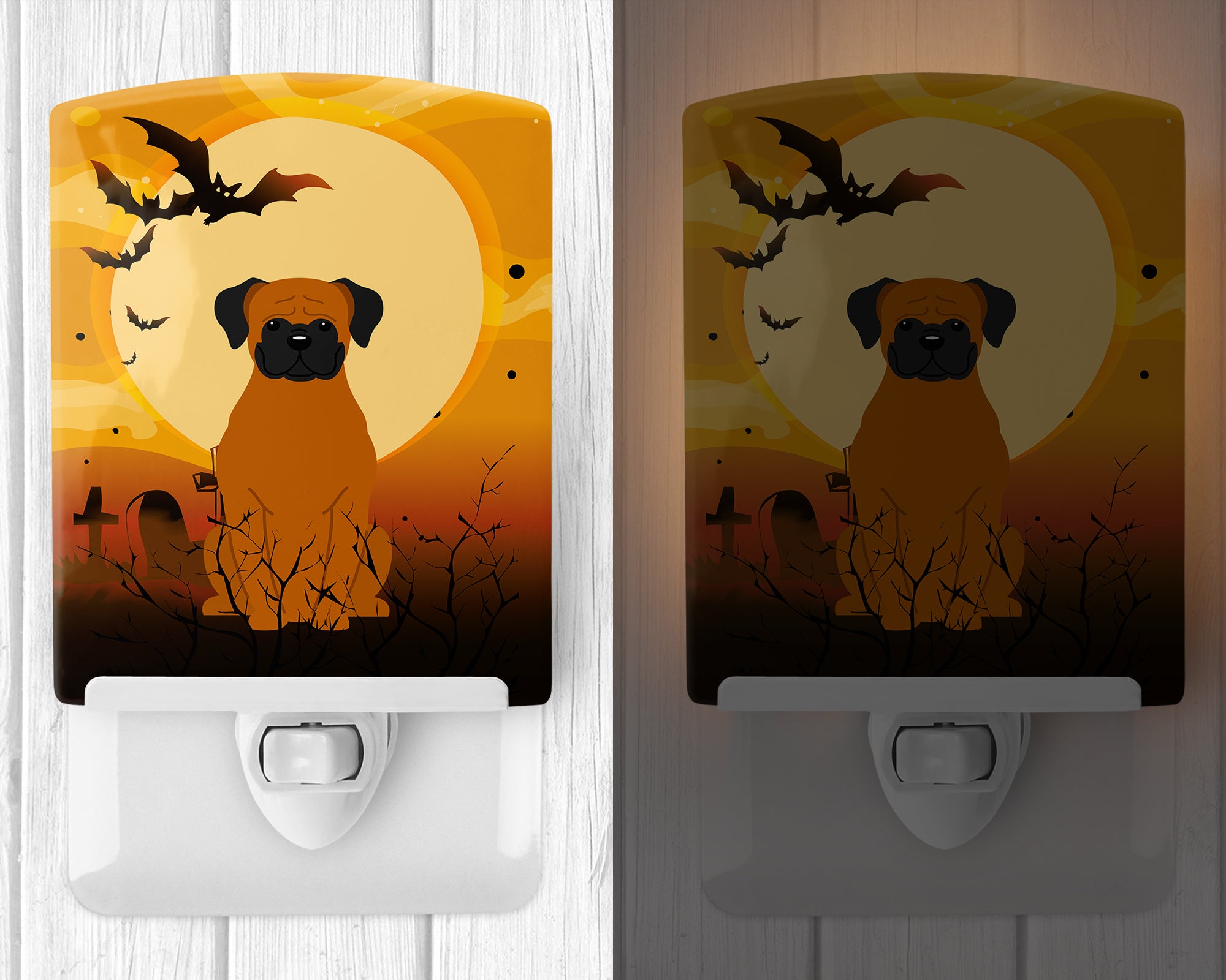 Halloween Fawn Boxer Ceramic Night Light BB4381CNL - the-store.com