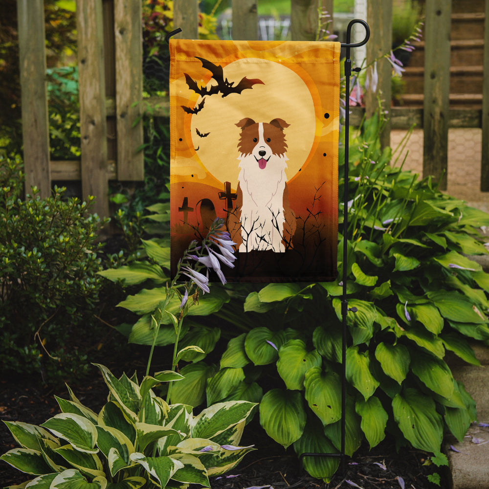 Halloween Border Collie Red White Flag Garden Size BB4385GF  the-store.com.