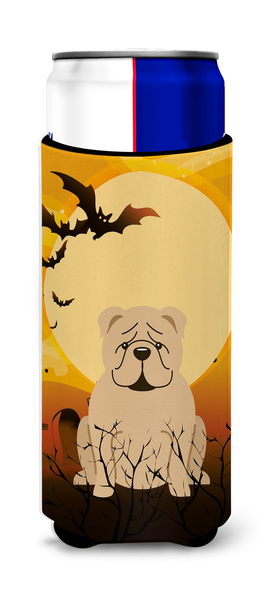 Halloween English Bulldog Fawn  Ultra Hugger for slim cans BB4390MUK  the-store.com.