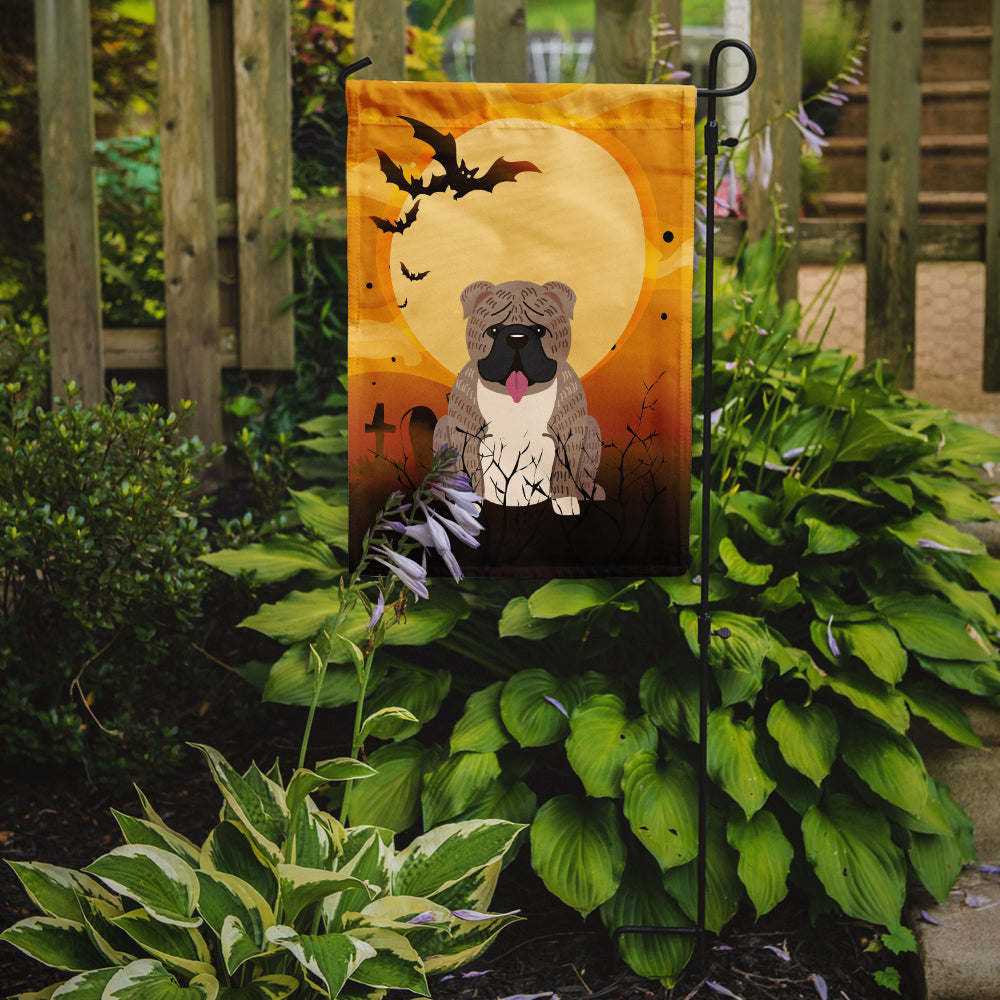 Halloween English Bulldog Grey Brindle  Flag Garden Size BB4392GF  the-store.com.