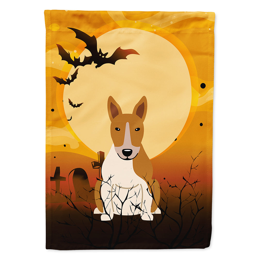 Halloween Bull Terrier Red White Flag Canvas House Size BB4401CHF  the-store.com.