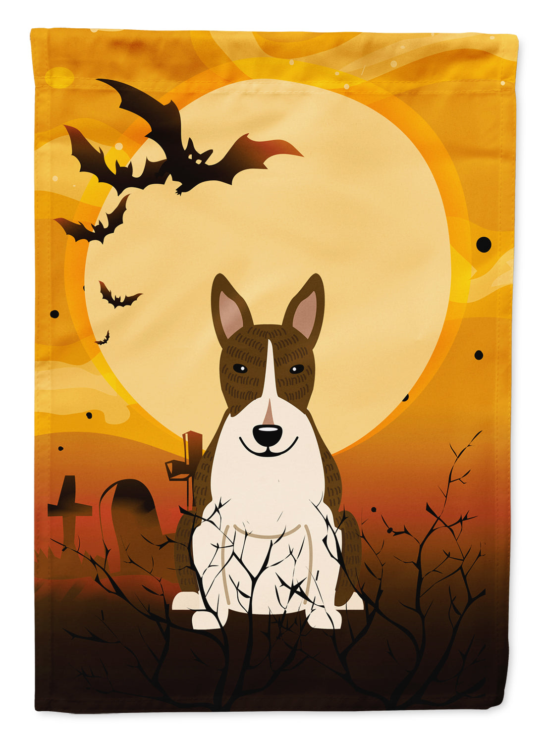 Halloween Bull Terrier Dark Brindle Flag Garden Size BB4402GF  the-store.com.