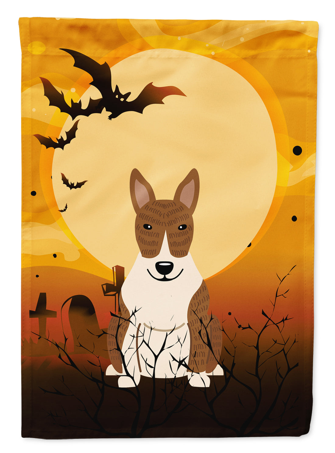 Halloween Bull Terrier Brindle Flag Garden Size BB4403GF  the-store.com.