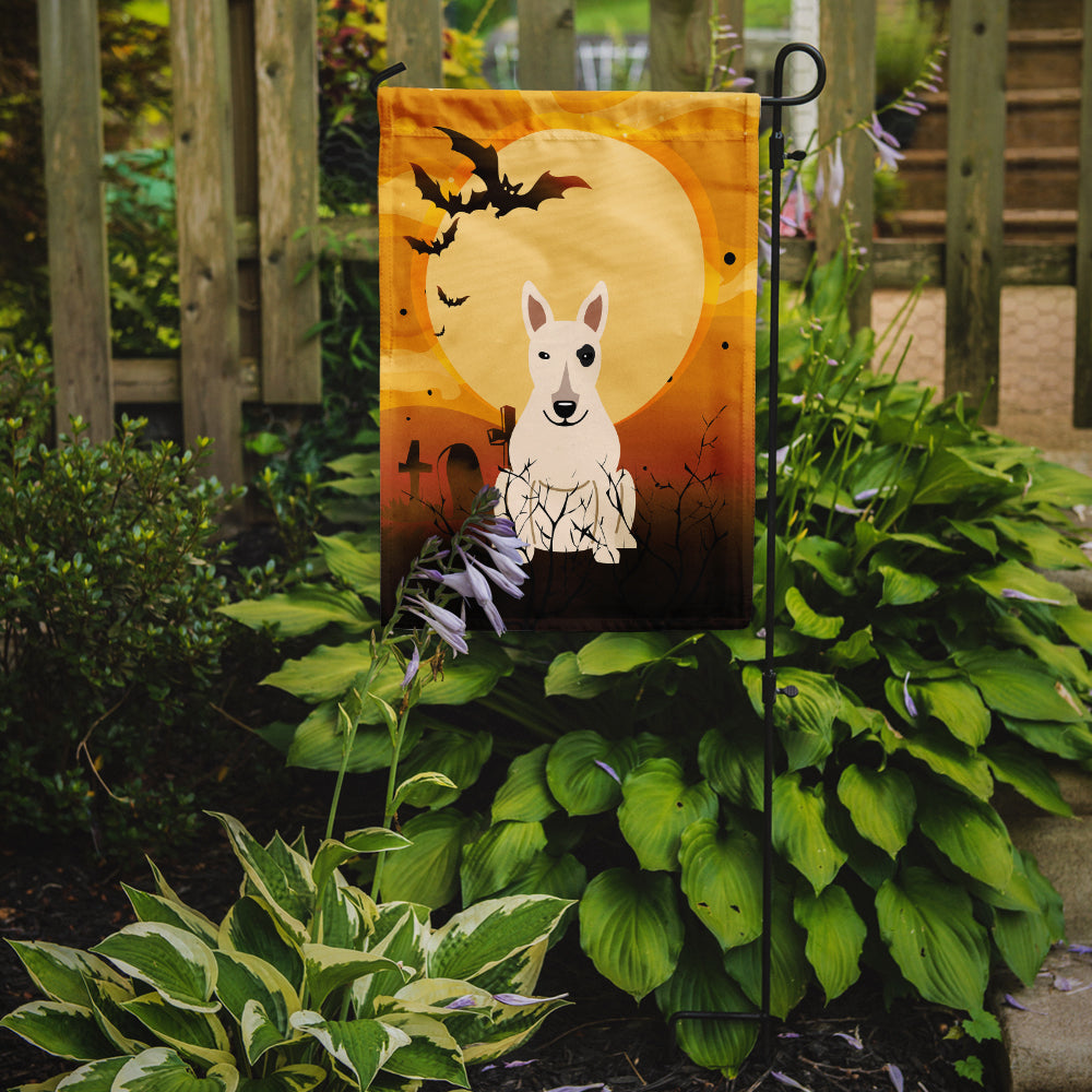 Halloween Bull Terrier White Flag Garden Size BB4404GF  the-store.com.