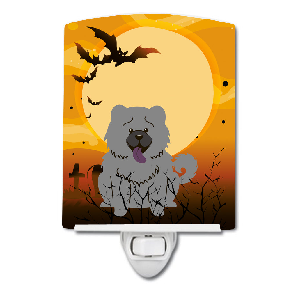 Halloween Chow Chow Blue Ceramic Night Light BB4405CNL - the-store.com