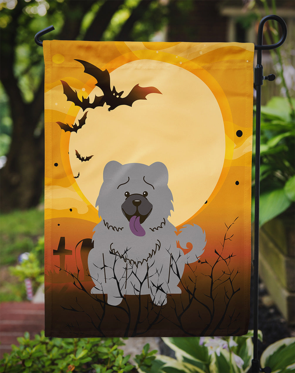 Halloween Chow Chow Blue Flag Garden Size BB4405GF  the-store.com.