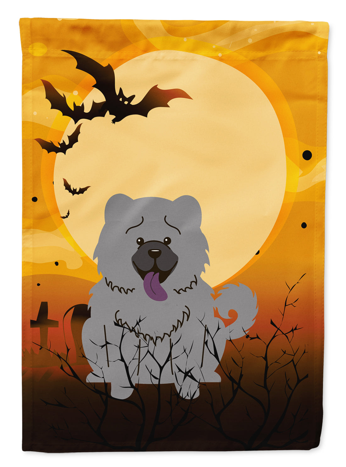 Halloween Chow Chow Blue Flag Garden Size BB4405GF  the-store.com.