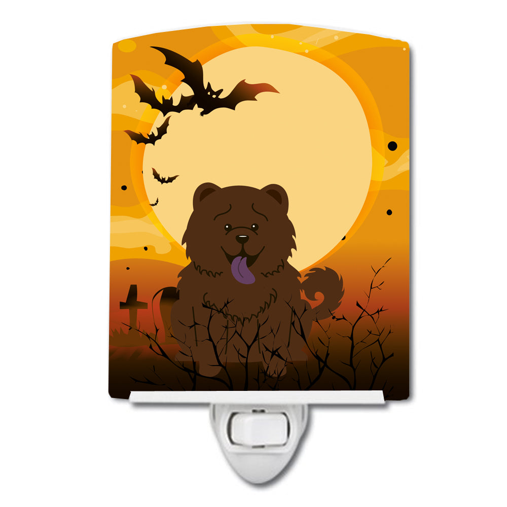 Halloween Chow Chow Chocolate Ceramic Night Light BB4407CNL - the-store.com