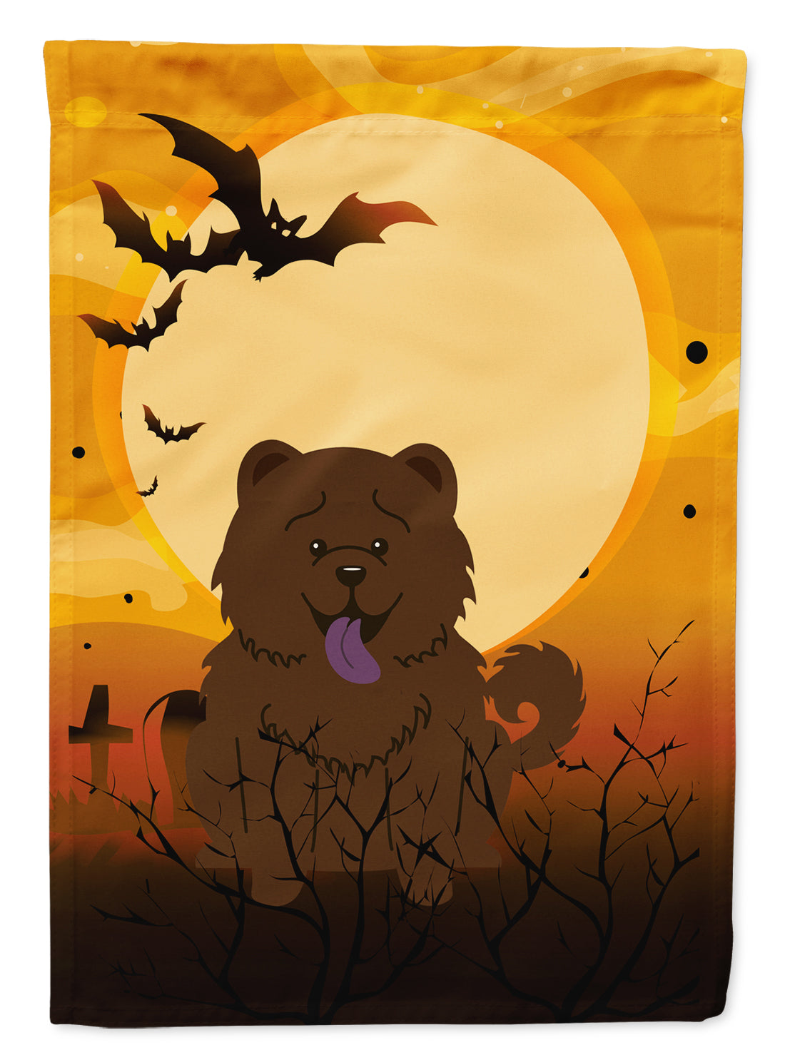 Halloween Chow Chow Chocolate Flag Garden Size BB4407GF  the-store.com.