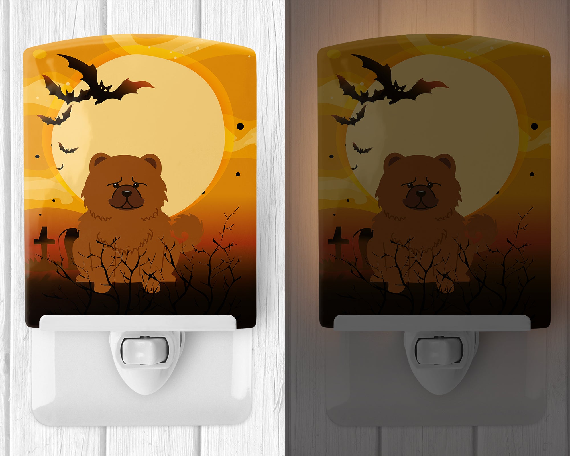 Halloween Chow Chow Red Ceramic Night Light BB4408CNL - the-store.com