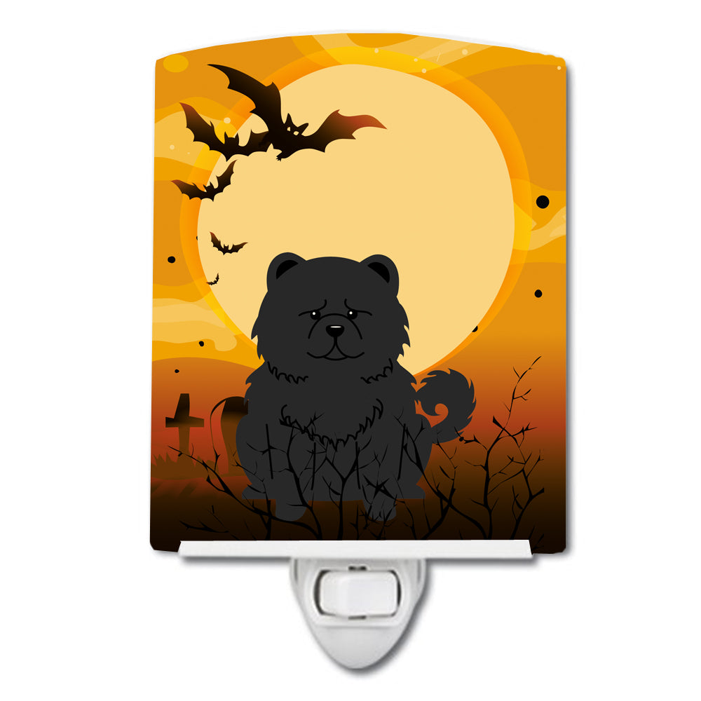 Halloween Chow Chow Black Ceramic Night Light BB4409CNL - the-store.com