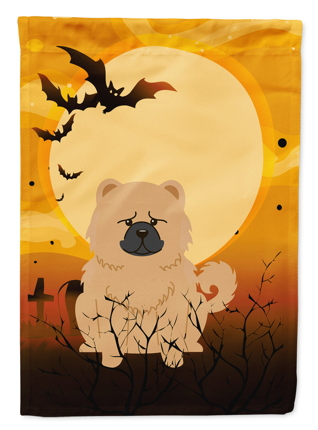 Halloween Chow Chow Cream Flag Garden Size BB4410GF  the-store.com.